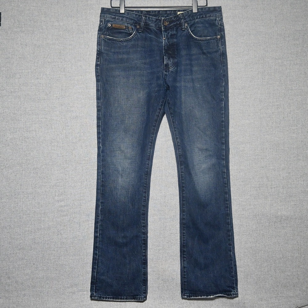 Denham Razor Taper Fit Jeans Mens Japanese Selvedge Denim 34 Indigo Blue